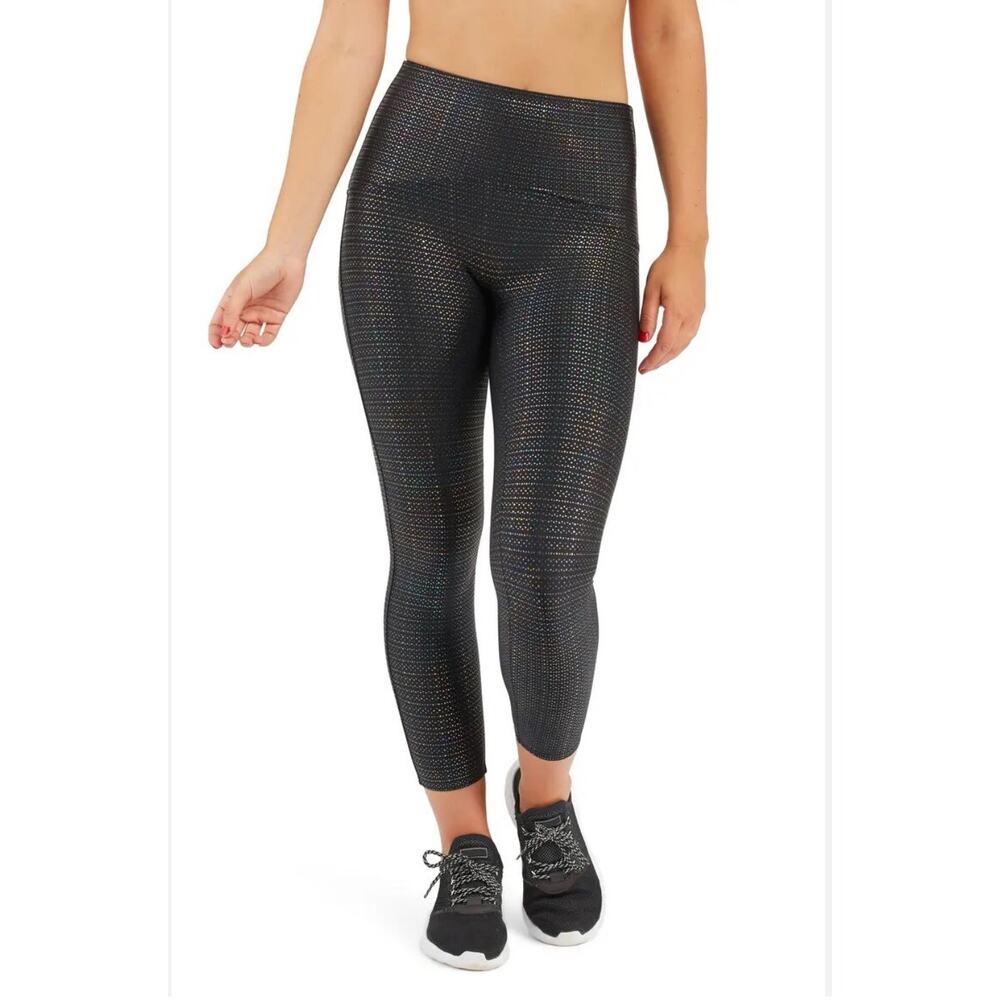 SPANX by Sara Blakely | High-Waisted Black Shimmer / Metallic Woven Leggings
